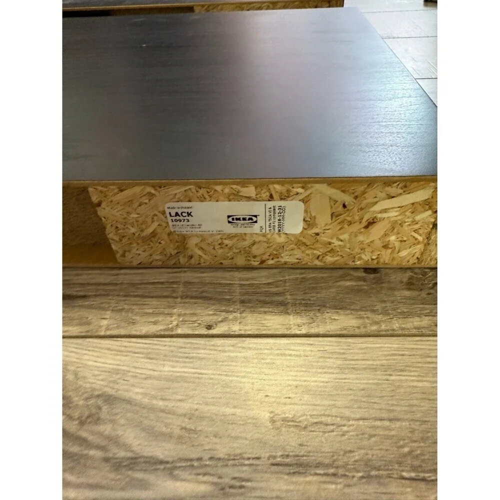 IKEA 2 Black Wall Shelves floating shelf - Pair of Long Boards storage shelfs